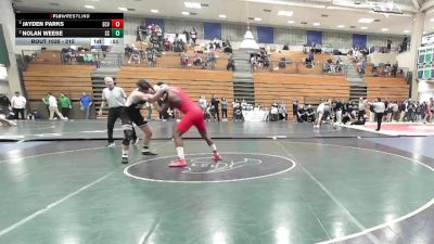215 lbs Cons. Semi - Nolan Weese, Spanish Springs vs Jayden Parks, El Cajon Valley
