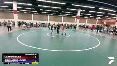 112 lbs Round 1 - Lauren Samford, Rockwall Training Center vs Isabella Maya-lawson, Viper Wrestling Club