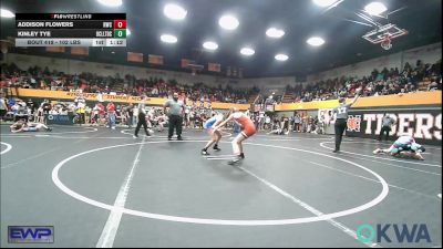 102 lbs Rr Rnd 1 - Addison Flowers, Redskins Wrestling Club vs Kinley Tye, Bridge Creek Youth Wrestling