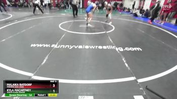 115 lbs Cons. Round 2 - Kyla Macartney, Santa Clara Senior vs Malaika Batdorf, Pioneer (San Jose)