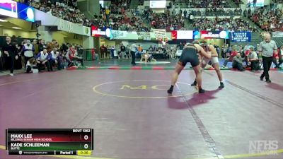 AA - 285 lbs 3rd Place Match - Maxx Lee, Billings Senior High School vs Kade Schleeman, Butte