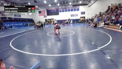150 lbs Cons. Round 2 - Jace Auerbach, Riverton vs Logan Tjepkes, Central