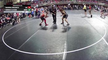 138 lbs Cons. Round 2 - Emmah Clouse, Sandhills Valley Mavericks Youth Wrestling vs Makena Mielbeck, Crawford Jr. Wrestling