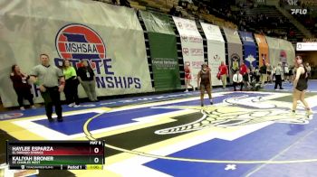 145 Class 1 lbs Cons. Round 1 - Haylee Esparza, El Dorado Springs vs Kaliyah Broner, St. Charles West