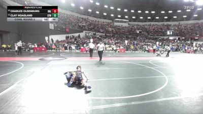 60 lbs Cons. Round 2 - Clay Hoagland, Crivitz Youth Wrestling vs Charles Oldenburg, Demons WC (Burlington)