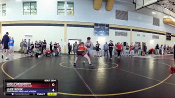 132 lbs Quarterfinal - Josh Foxworthy, Southport Wrestling Club vs Luke Rioux, Contenders Wrestling Academy
