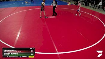 130 lbs Cons. Round 3 - Orlando Hass, PEM (Plainview/Elgin/Millville) vs Oakley Bornitz, TMBWWG