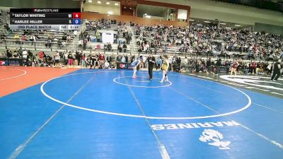U20 Women - 53 lbs 3rd Place Match - Taylor Whiting, WI vs Harlee Hiller, IL