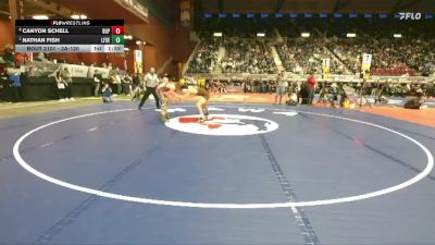 2A-120 lbs Quarterfinal - Nathan Fish, Lingle-Ft. Laramie/Southeast vs Canyon Schell, Big Piney