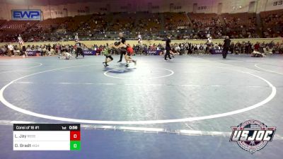 106 lbs Consi Of 16 #1 - Landon Jay, Redskins Wrestling Club vs Dominic Bradt, Highlander Youth