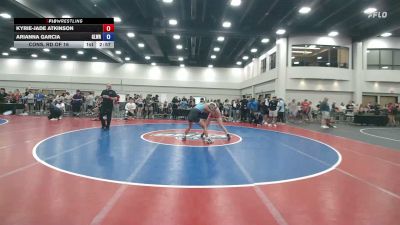 130 lbs Cons. Rd Of 16 - Kyrie-jade Atkinson vs Arianna Garcia, Gladiator Wrestling