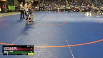 132 lbs Cons. Round 1 - Weston Jensen, Breckenridge/Wahpeton vs Evan Fleck, Mandan