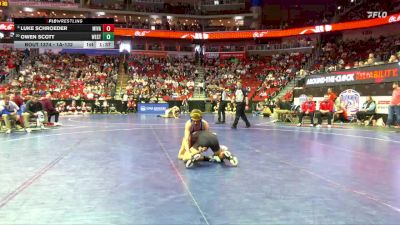 1A-132 lbs Cons. Round 3 - Luke Schroeder, Missouri Valley vs Owen Scott, Westwood, Sloan