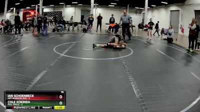 76 lbs Round 1 (4 Team) - Ian Schoenbeck, Mat Warriors Red vs Cole Kokinda, Full Circle