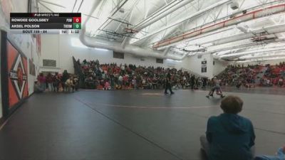 84 lbs Round 3 - Rowdee Goolsbey, Powell Middle School vs Aksel Polson, Thermopolis Middle School