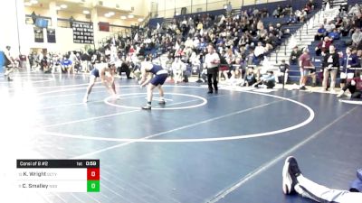 189 lbs Consi Of 8 #2 - Kaleb Wright, Gloucester City vs Connor Smalley, Notre Dame Green Pond