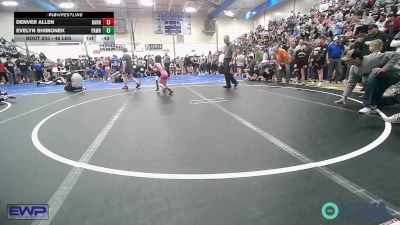 46 lbs Rr Rnd 2 - Denver Allen, Barnsdall Youth Wrestling vs Evelyn Shimonek, Pawhuska Elks Takedown