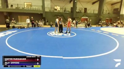 215 lbs 5th Place Match - Sawyer Muehlbauer, WA vs Riley Simmons, WA