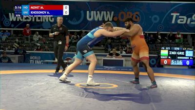 125 kg Quarterfinal - Mohit Mohit, Ind vs Azamat Khosonov, Gre