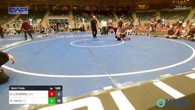 51 lbs Semifinal - Gauge Littlefield, Coweta 12u vs Kevin Harre, The Leftovers