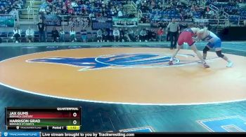 160 lbs Quarterfinal - Jax Gums, Bismarck Century vs Harrison Grad, Bismarck St Mary`s