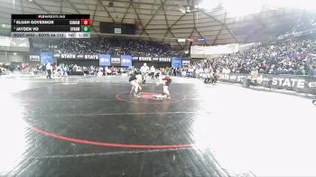 Boys 4A 113 lbs Quarterfinal - Jayden Vo, Spanaway Lake vs Elijah Governor, Camas