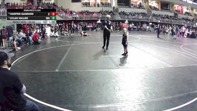 52-55 lbs Quarterfinal - Harper Gadeken, Junior Eagles vs Lylah Valles, Gering Wrestling Club