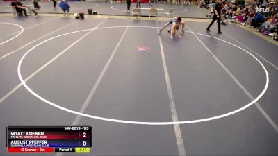 113 lbs Champ. Round 1 - Wyatt Koenen, MN Elite Wrestling Club vs August Pfeffer, Guerrilla Wrestling Club