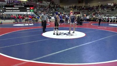 5A 115 lbs Cons. Round 1 - Mariah Bartok, Greenwood vs Natalie Carlson, Sheridan