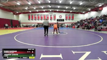 184 lbs Semifinal - Andrew Zarate, Lassen vs Rabih Badrani, Palomar College