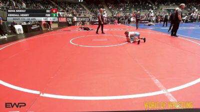 54 lbs 3rd Place - Nova Sebolt, Sebolt Wrestling Academy vs Kendall Henry, Powerhouse Comanche OK