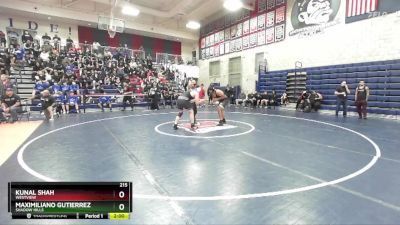 215 lbs Champ. Round 1 - Kunal Shah, Westview vs Maximiliano Gutierrez, Shadow Hills