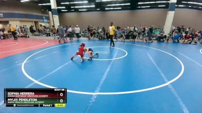 48-49 B Round 2 - Myles Pendleton, North DeSoto Wrestling Academy vs Sophia Herrera, Ohana Northeast Wrestling Academy