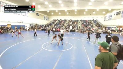 110 lbs Semifinal - Mia Hernandez, Threshold Wrestling Club vs Nicole Comia, Long Beach Poly HS