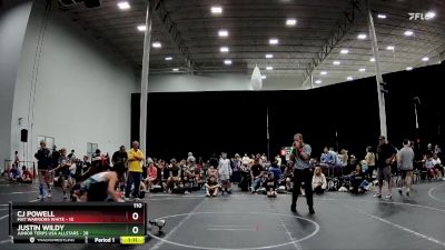 110 lbs Round 3 (8 Team) - CJ Powell, Mat Warriors White vs Justin Wildy, Junior Terps USA Allstars