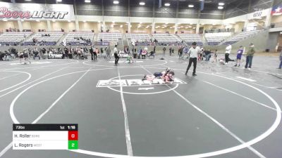 73 lbs Quarterfinal - Hagen Roller, Borger Youth Wrestling vs Luke Rogers, West Texas Grapplers