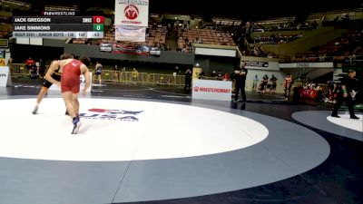 Junior Boys - 138 lbs Cons. Round 5 - Jack Gregson, San Marino High School Wrestling vs Jake Simmons