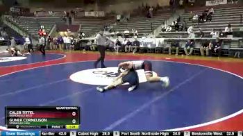 6 lbs Quarterfinal - Caleb Tittel, Bentonville West vs Guner Cornelison, Springdale High