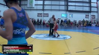 90 lbs Round 3 (4 Team) - Ethan Mersfelder, BELIEVE TO ACHIEVE WRESTLING CLUB vs Maximus Behrooz, BLACKHAWK WC