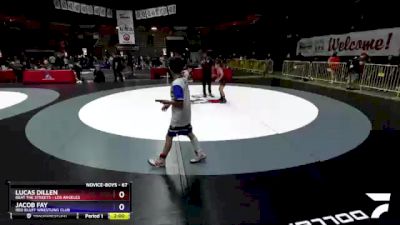 67 lbs Champ. Round 1 - Lucas Dillen, Beat The Streets - Los Angeles vs Jacob Fay, Red Bluff Wrestling Club