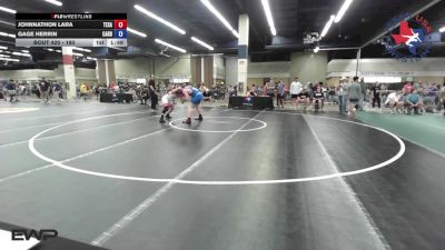 190 lbs Quarterfinal - Johnnathon Lara, Texas vs Gage Herrin, Cardinal Wrestling Club