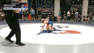 52 kg Cons. Rd Of 32 - James Jr. Sanders, St. John Neumann High School Wrestling vs Cayden Clark, Great Bridge Wrestling Club
