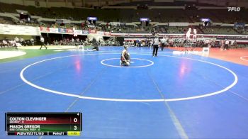 106 lbs Semis & Wb (16 Team) - Mason Gregor, Erie Cathedral Prep vs Colton Clevinger, Grundy