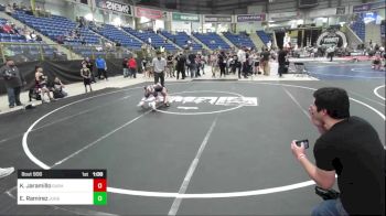 65 lbs Quarterfinal - Karson Jaramillo, Duran Elite vs Ezekiel Ramirez, Juggernaut WC