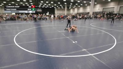 88 lbs Quarters - Cameron Ramp, Backyard Brawlers Midwest vs Cruz Evans, Warriors Of Christ WOC- Wrestling