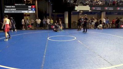 105 lbs Cons. Quarters - Diego Rea, Toss Em Up Wrestling Academy vs Colin Weber, Team Nazar Training Center