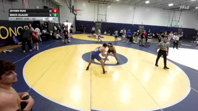 150 lbs Cons. Round 3 - Erick Olalde, Valencia (Placentia) vs Jayden Ruiz, La Quinta