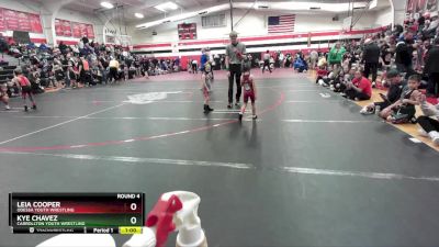 40 lbs Round 4 - Leia Cooper, Odessa Youth Wrestling vs Kye Chavez, Carrollton Youth Wrestling