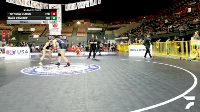 Junior Girls - 140 lbs Semis - Kyndra Olmos, Evergreen Valley Wrestling Club vs Maya Ramirez, John Glenn High School Wrestling