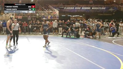 215 3A Champ. Round 1 - Adam Cantu, Hialeah Gardens Sr. vs Devon Young, North Port H.S.